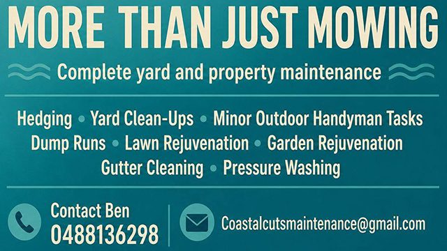 Coastal Cuts - Professional Fraser Coast yard maintenance in action